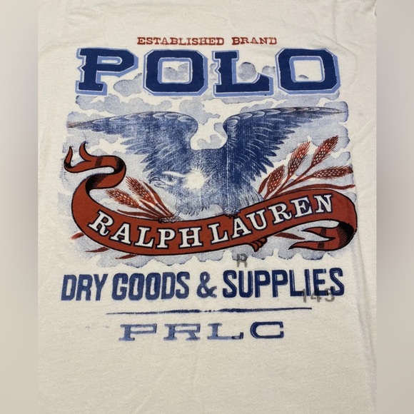 Polo Ralph Lauren Eagle Shield American Dry Goods & Supplies Tee T-Shirt - Picture 2 of 6